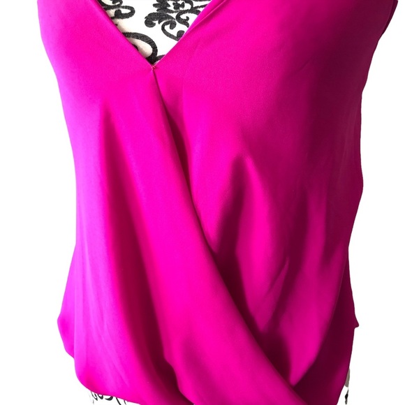 OLIVACEOUS Hot Pink Halter V-neck Blouse - Picture 3 of 13